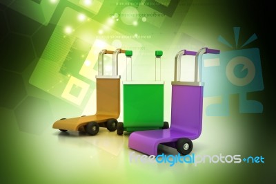 3d Rendered Trolley Stock Image