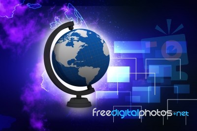 3d Rendering Abstract World Concept Stock Image