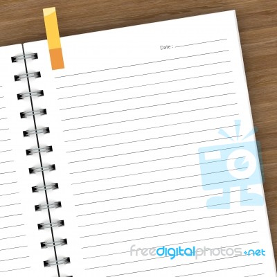 3d Rendering Blank Notebook Stock Image