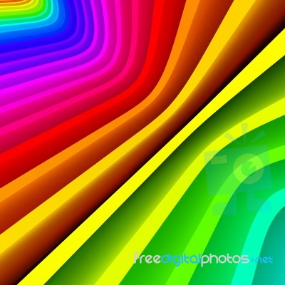 3d Rendering Colorful Abstract Lines For Background Stock Image