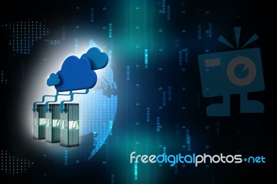 3d Rendering Database Storage Data Base Stock Image