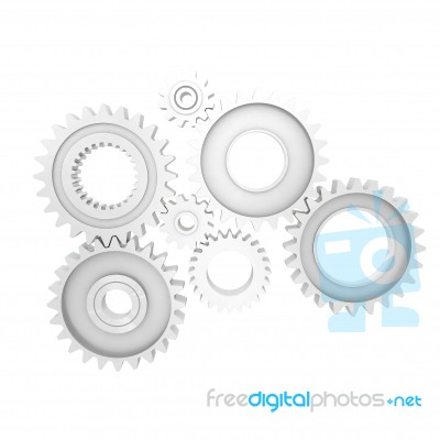 3d Rendering Gears Background Stock Image