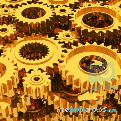 3d Rendering Gears Background Stock Image