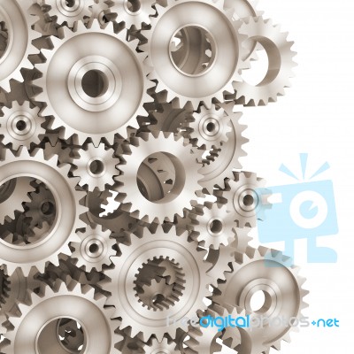 3d Rendering Gears Background Stock Image