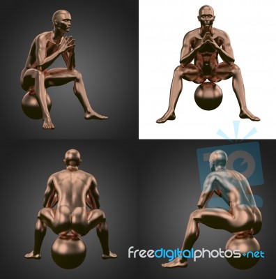 3d Rendering Illustration Of Copper Human Stock Image