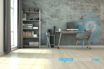 3d Rendering Interior Scene Stock Image