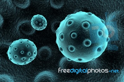 3d Rendering Of A Virus Stock Image