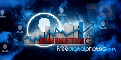 3d Rendering Stock Market Online Business Concept. Business Graph  Stock Image