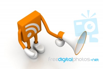 3d Rss  Stock Image