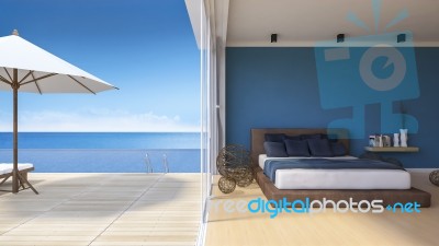 3d Seaside House Stock Photo