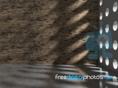 3d Shadow Effect On Wall & Floor Stock Photo