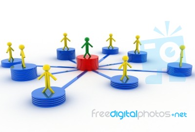 3d Social Network Community Stock Image