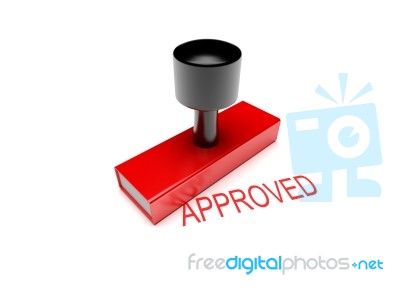 3d Stamp With Text Approved Stock Image