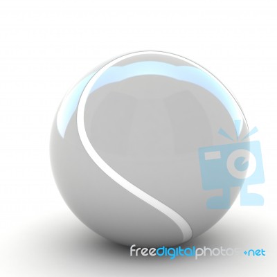3d Tennisball Isolated On Background Stock Image
