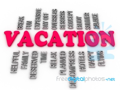 3d Vacation Family, Arrangement Concept Stock Image