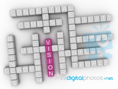 3d Vision Concept Word Cloud Stock Image