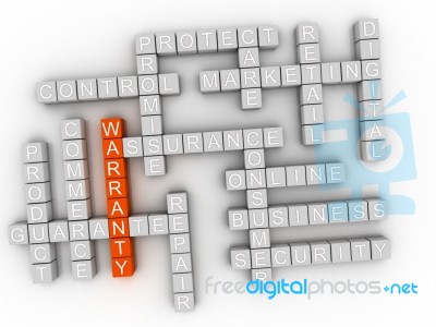 3d Warranty Concept Word Cloud Stock Image