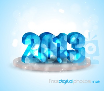 3d Year 2013  Stock Image