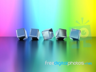 3ds Cube Stock Image