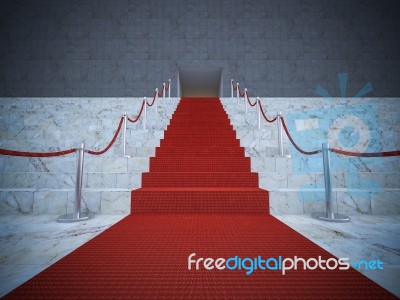 3ds Red Carpet Stock Photo