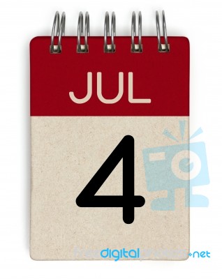 4 July Calendar ,independence Day Stock Image