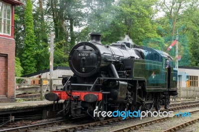 42073 Br Fairburn, At Lakeside Station Windermere Stock Photo