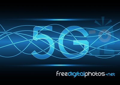 5g Technology Abstract Background Stock Image