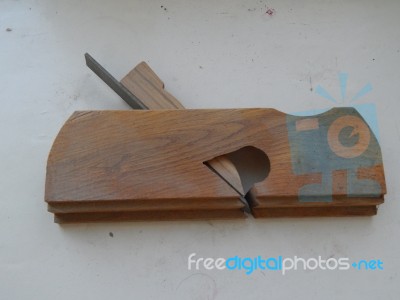 A Collection Of Planes For Carpentry Work On Wood Stock Photo