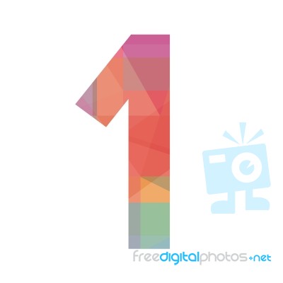 A Colorful Number One Stock Image - Royalty Free Image ID 100192640