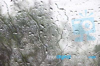 A Dew On The Windscreen Car Stock Photo