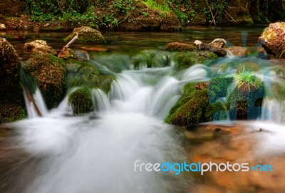 A Fluvial Rapid Stock Photo