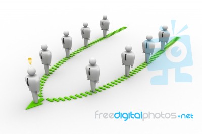 A Group Of Peoples Generate A Network Stock Image