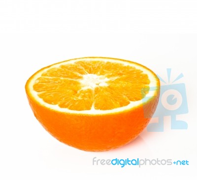 A Half Of An Orange Stock Photo