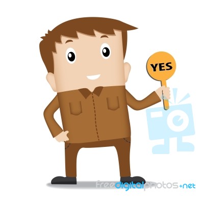 A Man To Say Yes Stock Image