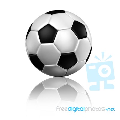 A Soccer Football With Reflection  Stock Image
