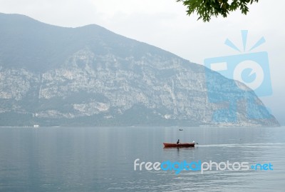 A View Of Lake Iseo At Sarnico Stock Photo