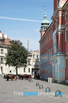 A View Of The Old Market Square In Warsaw Stock Photo