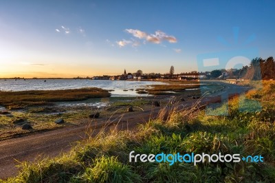 A Winter's Afternoon At Bosham Stock Photo