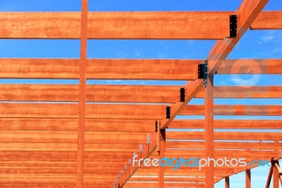A Wooden Frame Stock Photo
