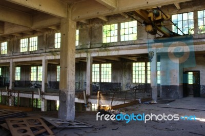 Abandoned Factory Stock Photo