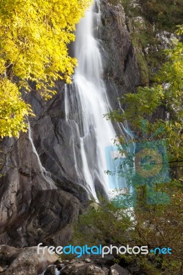 Aber Falls In Autumn Stock Photo