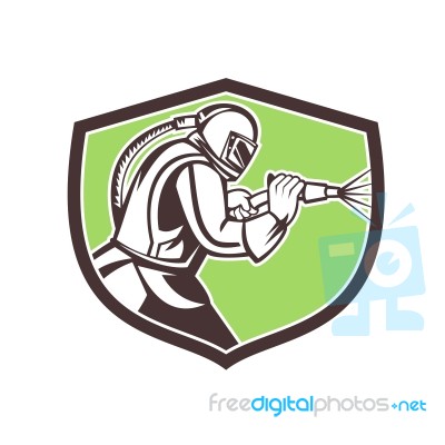 Abrasive Blasting Mascot Crest Stock Image Abrasive Blasting Mascot Crest Stock Image