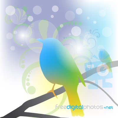 Abstract Bird Background Stock Image