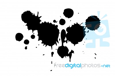 Abstract Black Ink Splash Stock Image