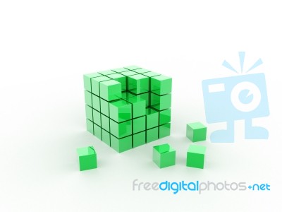 Abstract Block Stock Image