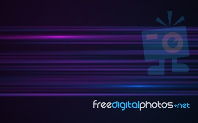 Abstract Blue Laser Streak Light On Black Background Stock Image