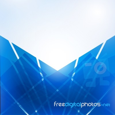 Abstract Blue Technology Geometric Corporate Design Background Stock Image