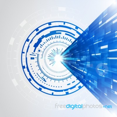 Abstract Blue Technology New Future Concept Background Stock Image