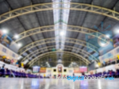 Abstract Blurred Car And Train Station In Bangkok,thailand Stock Photo