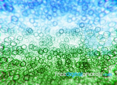 Abstract Bokeh Landscape With Cromatic Abberation Background Stock Photo